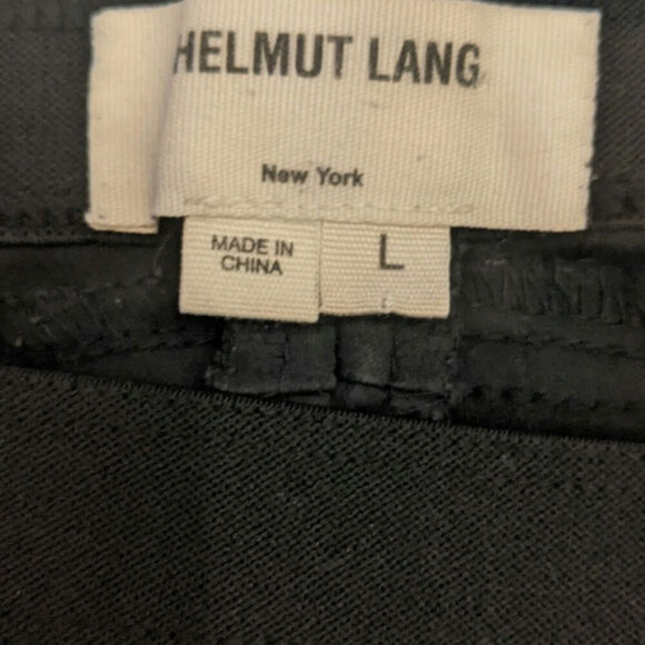 Helmet Lang Pull On Black Pants Cotton, Pleated, Cotton, Large - Picture 9 of 9